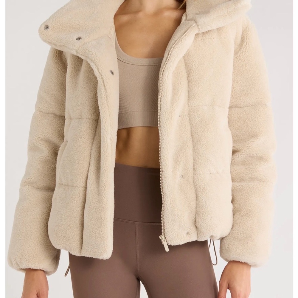 Zella Faux Shearling Puffer Jacket
